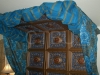 Wall panels created with decorative ceiling tiles