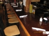 PVC Back Splash used as Bar Top Covering with Clear Coat Application