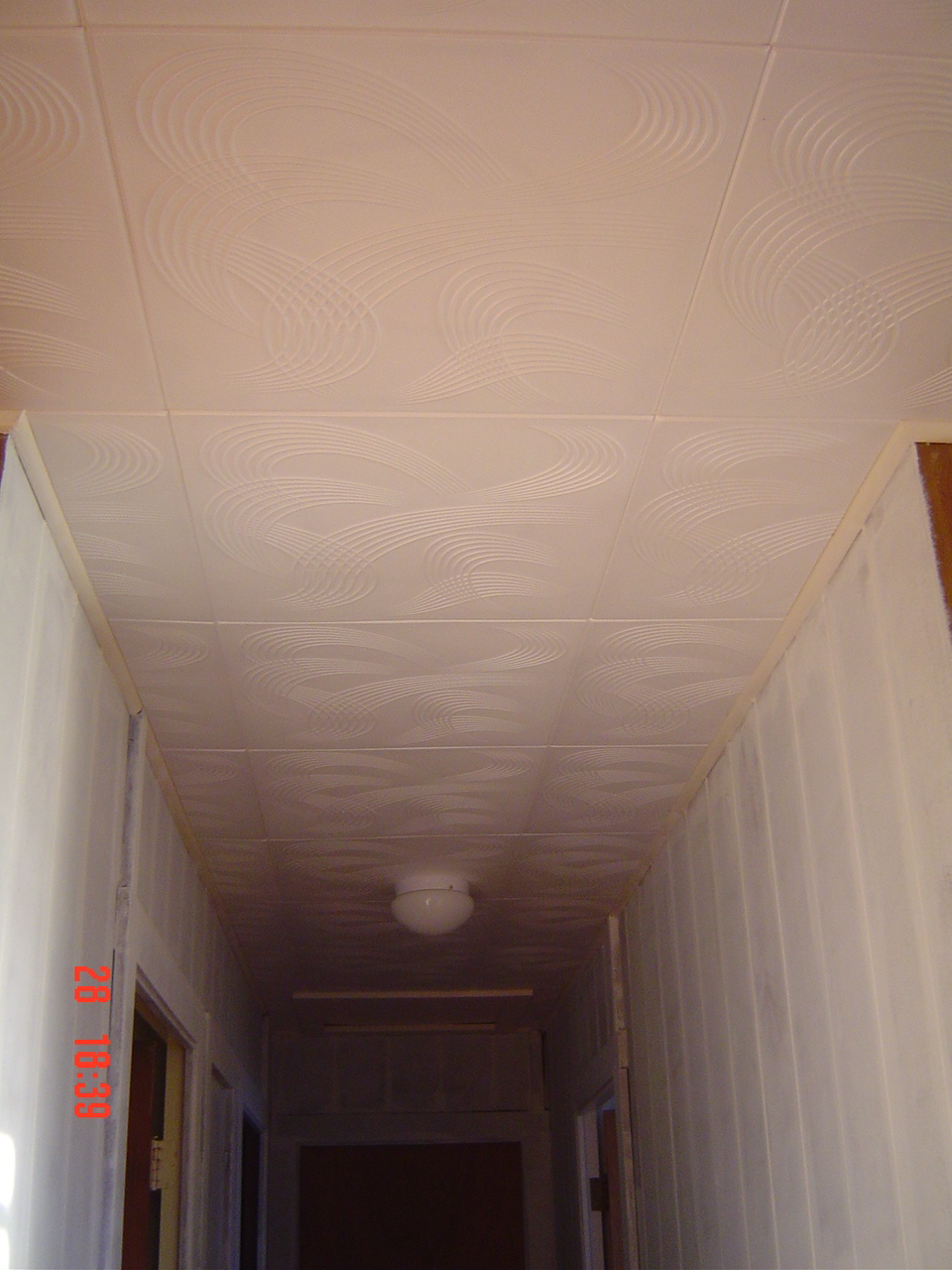 Styrofoam Tiles Installed Ceiling Tiles By Us