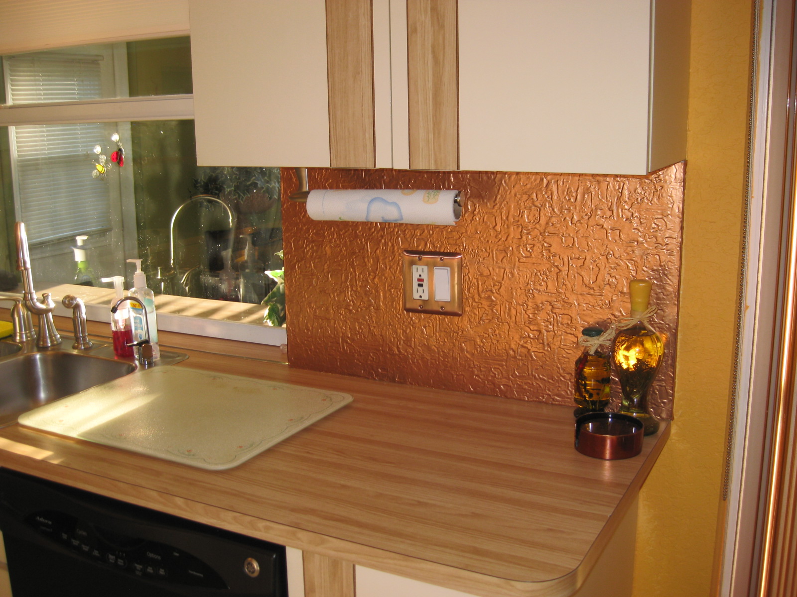 PVC Backsplash Installed Ceiling Tiles By Us