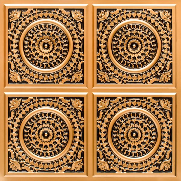 Faux Antique Gold Design 117 Ceiling Tile