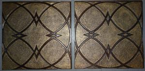 Faux Antique Gold Plastic ceiling Tile Design 147 Faux Antique Gold Plastic ceiling Tile Design 147