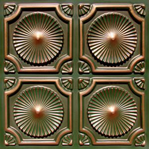Faux Patina Copper Ceiling Tile Design 106