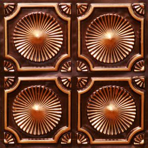 Faux Antique Copper Ceiling Tile Design 106