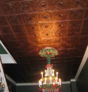 Faux Antique Copper Ceiling Tile Design 117