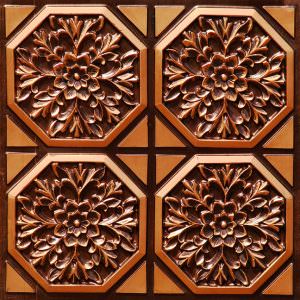 Faux Antique Copper Ceiling Tile Design 108
