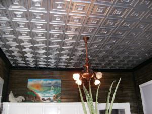 Faux Silver Plastic Ceiling Tile Design 112