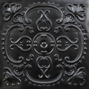 Black PVC Ceiling Tile Fire Rated Design 217