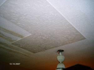 Styrofoam Ceiling Tile Glue over popcorn Design S 9