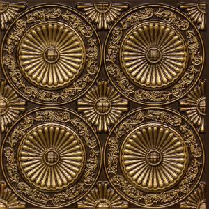 Faux Antique Brass Ceiling Tile Design 235