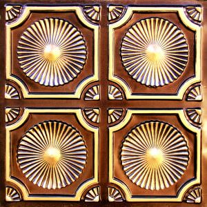Faux Antique Gold Glue Up Ceiling Tile Design 106