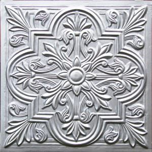 Faux Silver Plastic Ceiling Tile Design 302