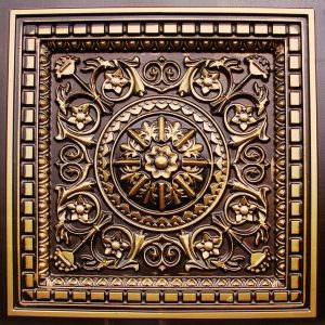 Faux Antique Gold Design 215 Ceiling Tile