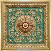 Faux Gold Green Red Design 215 Ceiling Tile