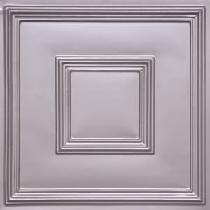 Faux Silver Drop In Grid Ceiling Tile Design 208