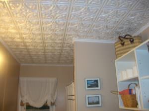 White Pearl Glue Up Plastic Ceiling Tile Design 148