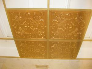 Faux Antique Gold Ceiling Tile Design 25