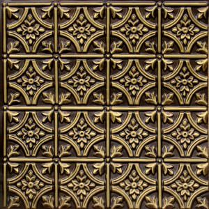 Antique Brass Glue Up PVC Ceiling Tile Design 150