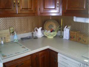 Kitchen PVC Glue Up Back Splash