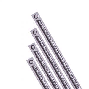 Faux Silver Grid Strips Glue On design G 4