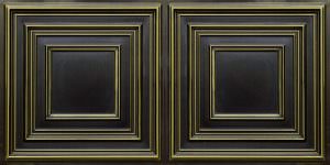 Faux Antique Brass 2x4 Ceiling Tile Design 8222
