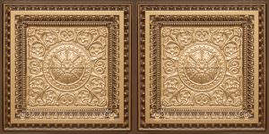 Faux Antique Gold Design8 223 Ceiling Tile