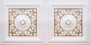 White Pearl Gold Design 8223 Ceiling Tile