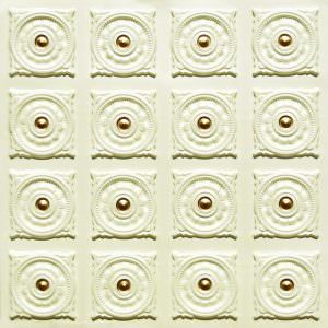 Cream Pearl Gold Ceiling Tile Design 128
