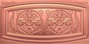 Faux Copper PVC Drop In Ceiling Tile Design 8272
