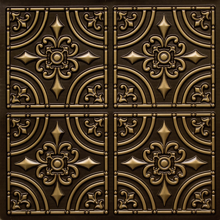 Antique Brass Design 205 Glue Up Ceiling Tile Antique Brass Design 205 Glue Up Ceiling Tile