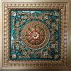 Gold Aqua Red PVC Ceiling Tile Design 215