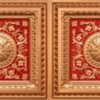 Gold Red Grid Ceiling Tile Design 8223