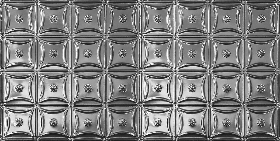Metal Ceiling Panel CT 201-0607 Factory Faux Silver