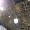 Design 240 Antique Gold Grid Ceiling Tile Installed Design 240 Antique Gold Grid Ceiling Tile Installed