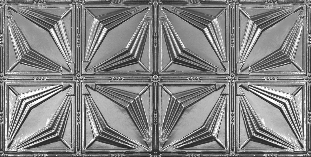 Factory Silver Ceiling Tile Art Deco CT-1208 Factory Silver Ceiling Tile Art Deco CT-1208
