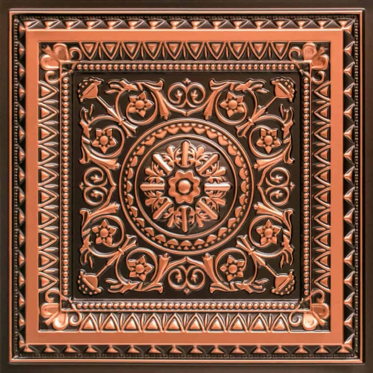 Faux Antique Copper Design 223 N Ceiling Tile